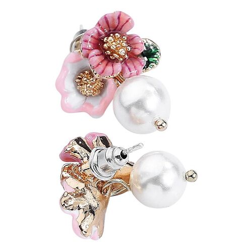 Cute Flower Pearl Earstuds