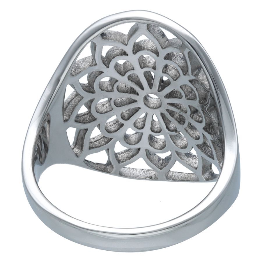 Silver Boho Flower Ring