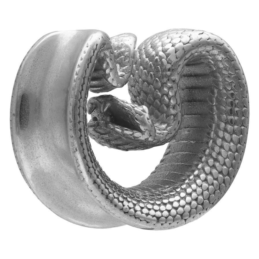 Ear Saddles Silver Snake