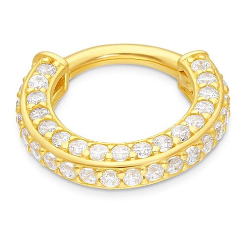 18k Double Jewelled Hinged Ring