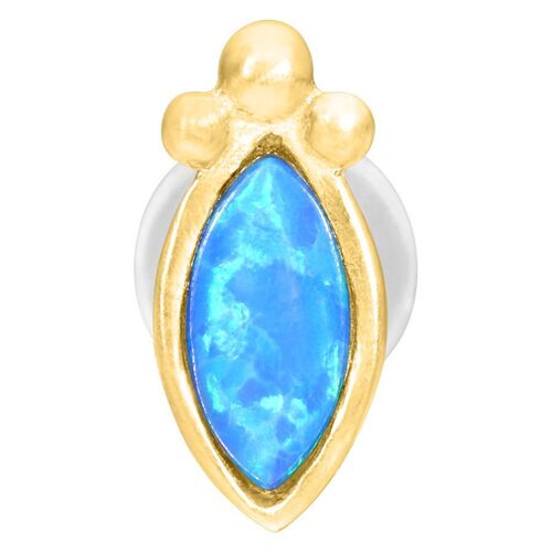 Golden Blue Bindi Opal Push-Fit Labret