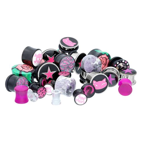 Pink Power Tunnel and Plugs Set