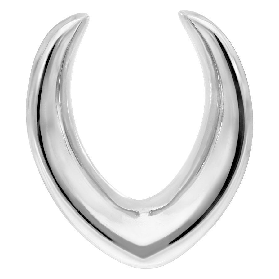 Oval Ear Saddles Silver 