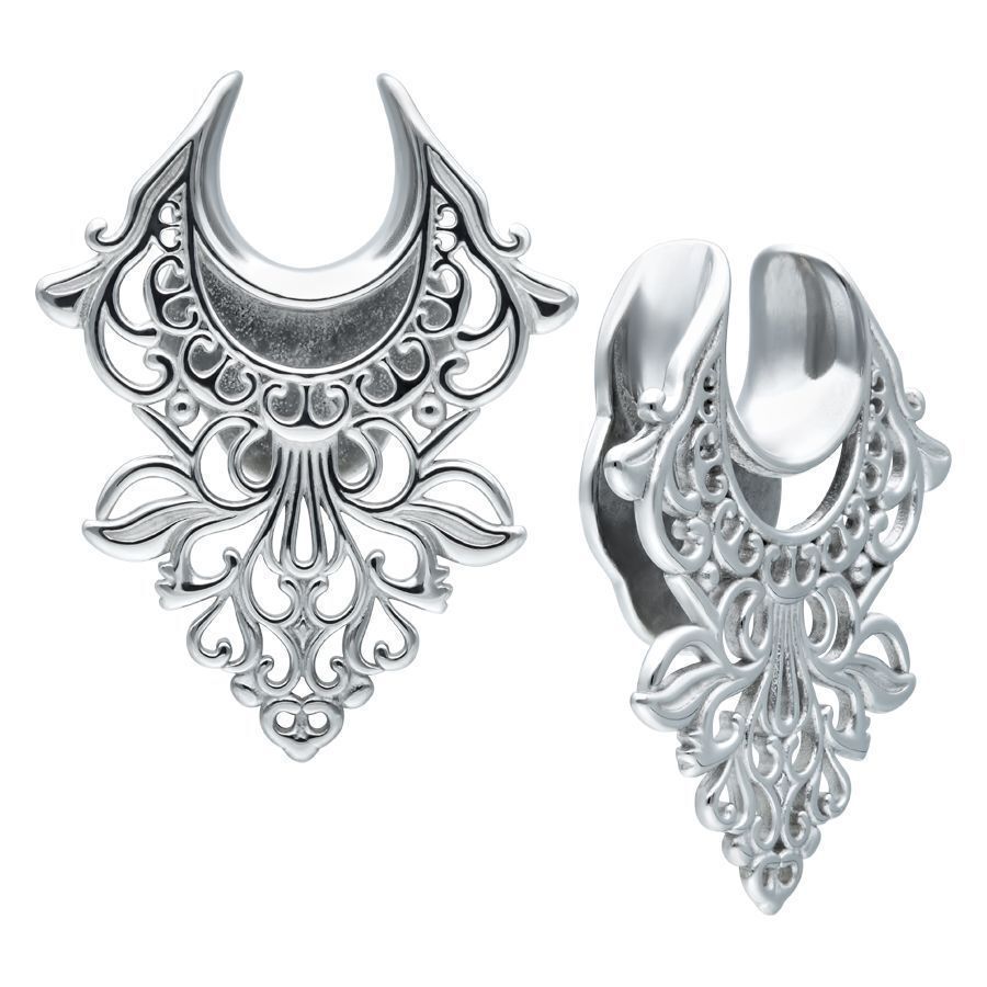 Ear Saddles Baroque Silver