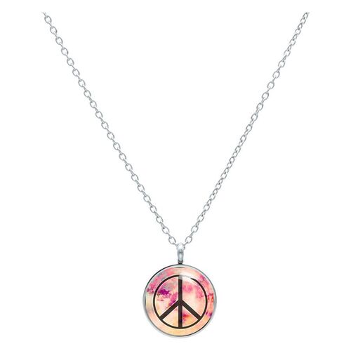 Peace Black Pink Necklace