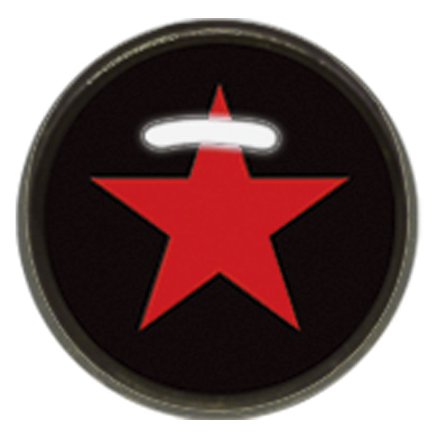Titan Blackline® Internally Threaded Ikon Disk "Red Star on Black"