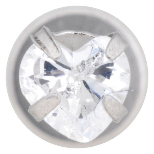 Steel Basicline® Internally Threaded Jewelled Labret Heart Stone