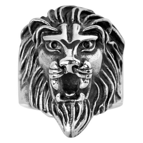 Steel Basicline® Lion Ring