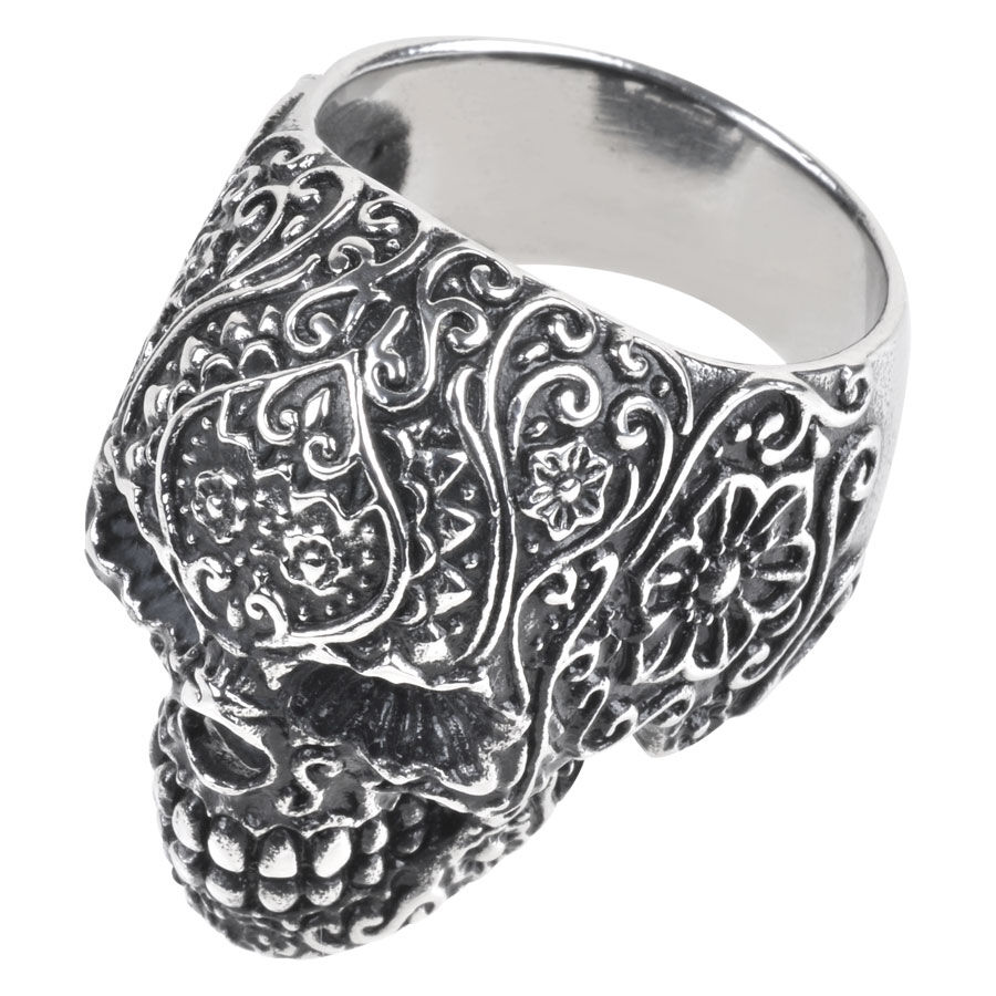 Steel Basicline® Skull Tattoo Ring